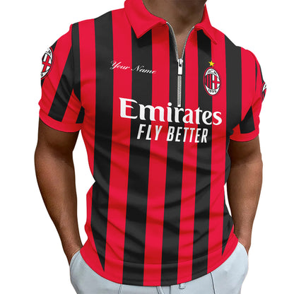 Personalized AC Milan 3D Full Printing Set ,AC Milan Shirt , Hoodie , Short , Polo ,hawaii V2