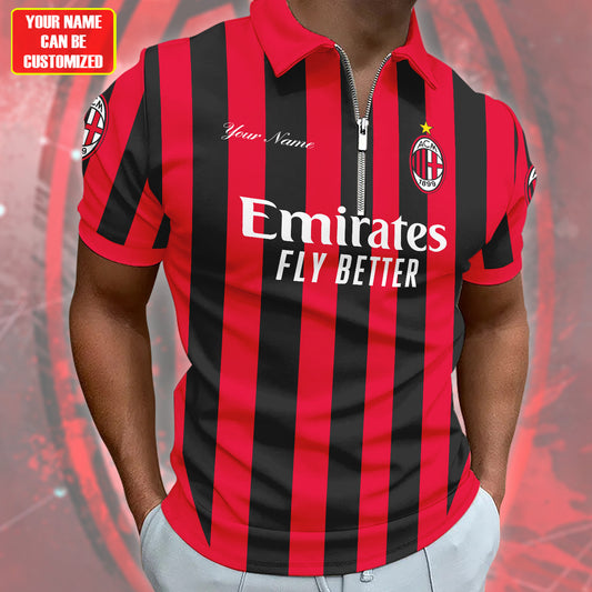 Personalized AC Milan 3D Full Printing Set ,AC Milan Shirt , Hoodie , Short , Polo ,hawaii V2