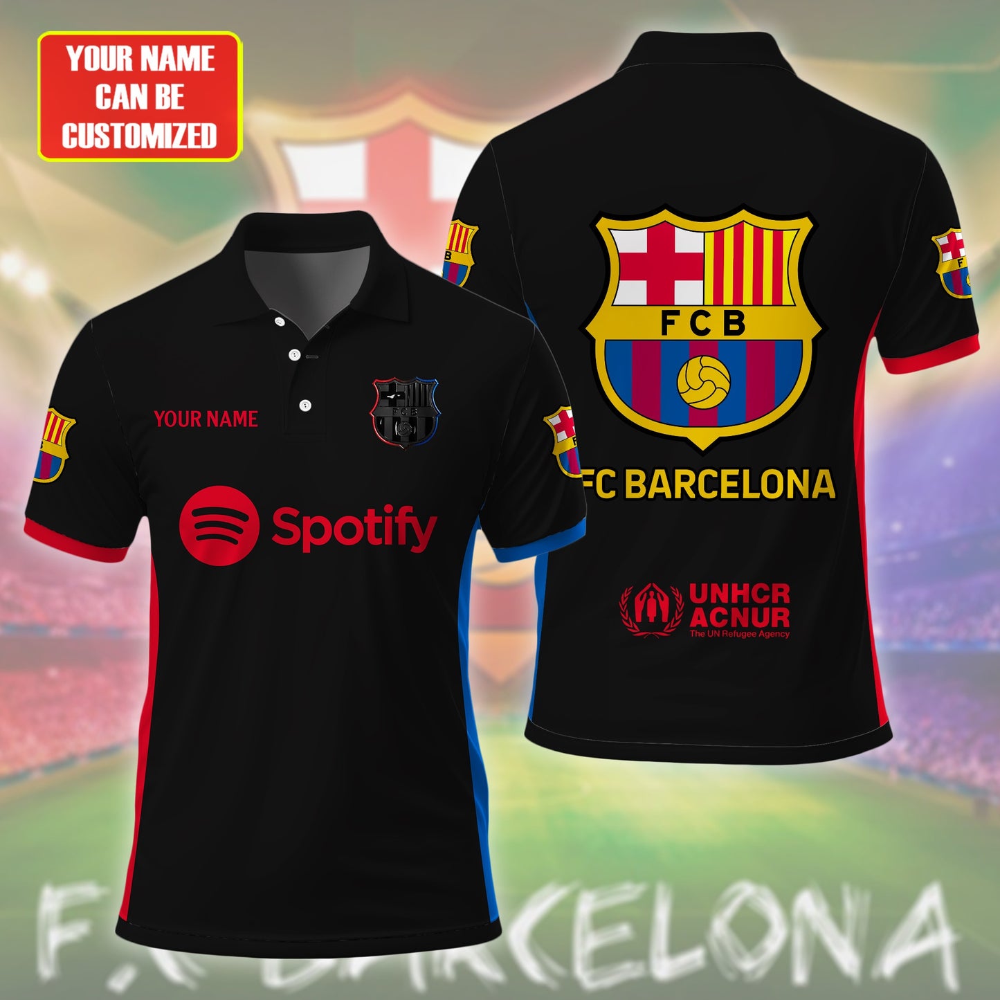 Personalized Barcelona Away 3D Full Printing Set , Barcelona FC Shirt , Barcelona Set , Zipper Polo, Hoodie , Short , Polo , hawaii