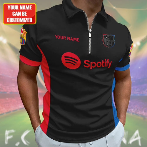 Personalized Barcelona Away 3D Full Printing Set , Barcelona FC Shirt , Barcelona Set , Zipper Polo, Hoodie , Short , Polo , hawaii