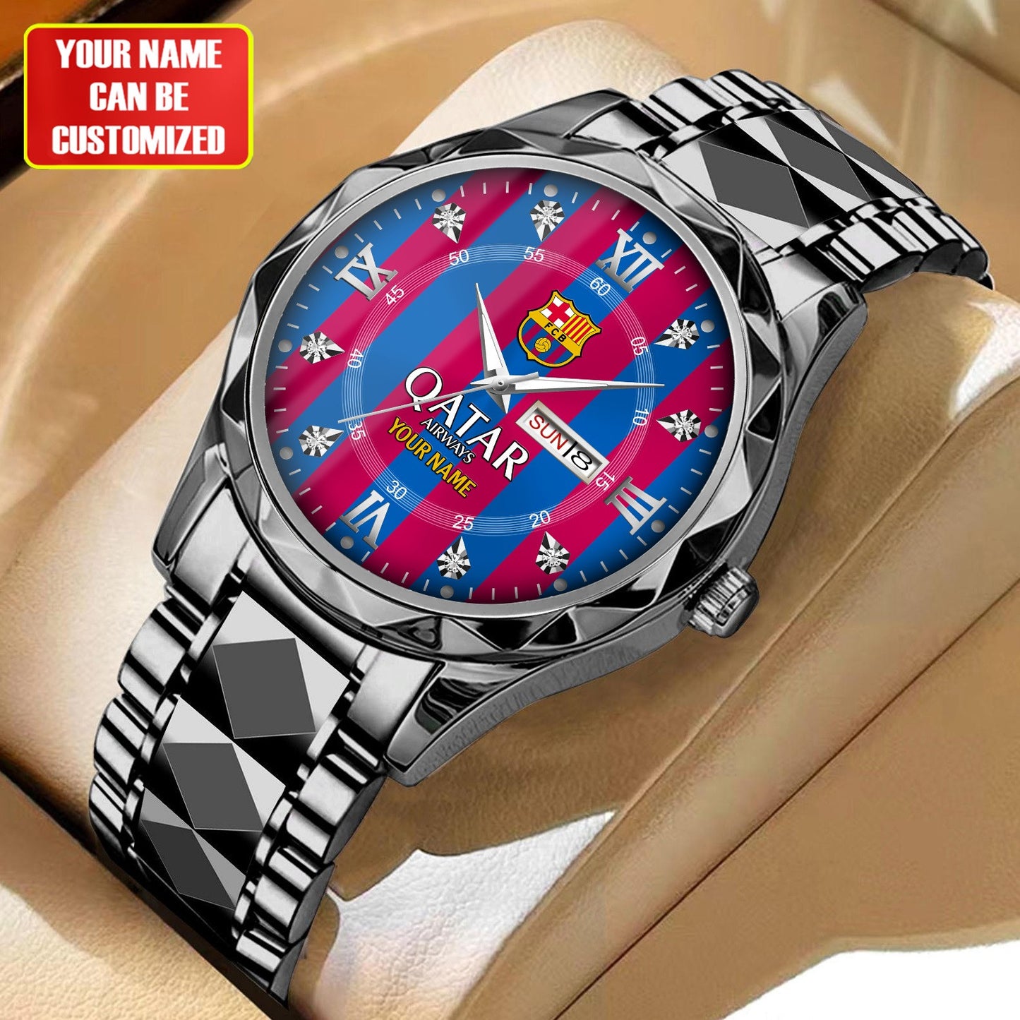 Personalized Barca Uniform Alloy Charley Watch