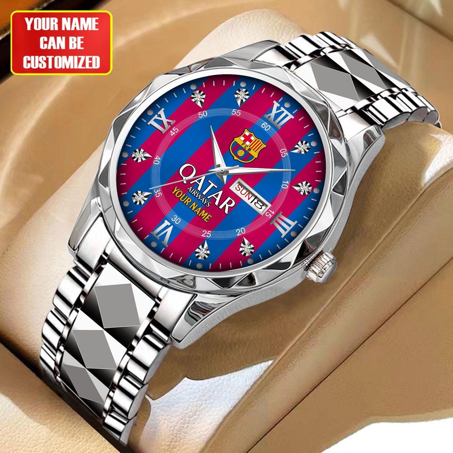 Personalized Barca Uniform Alloy Charley Watch