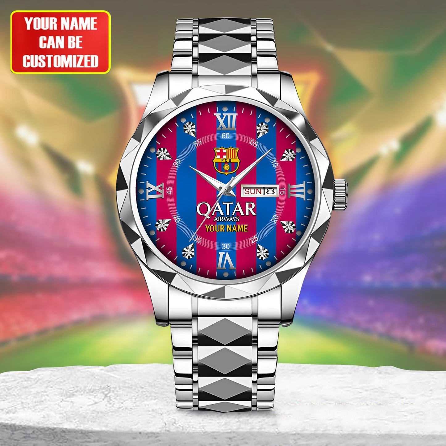 Personalized Barca Uniform Alloy Charley Watch
