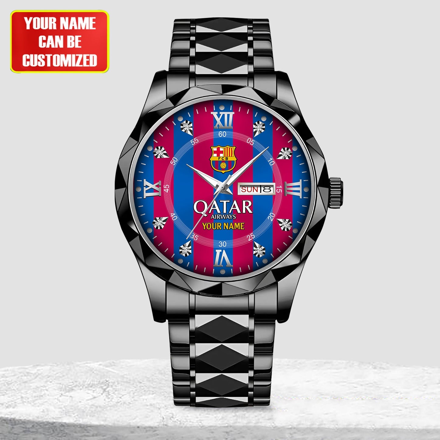 Personalized Barca Uniform Alloy Charley Watch