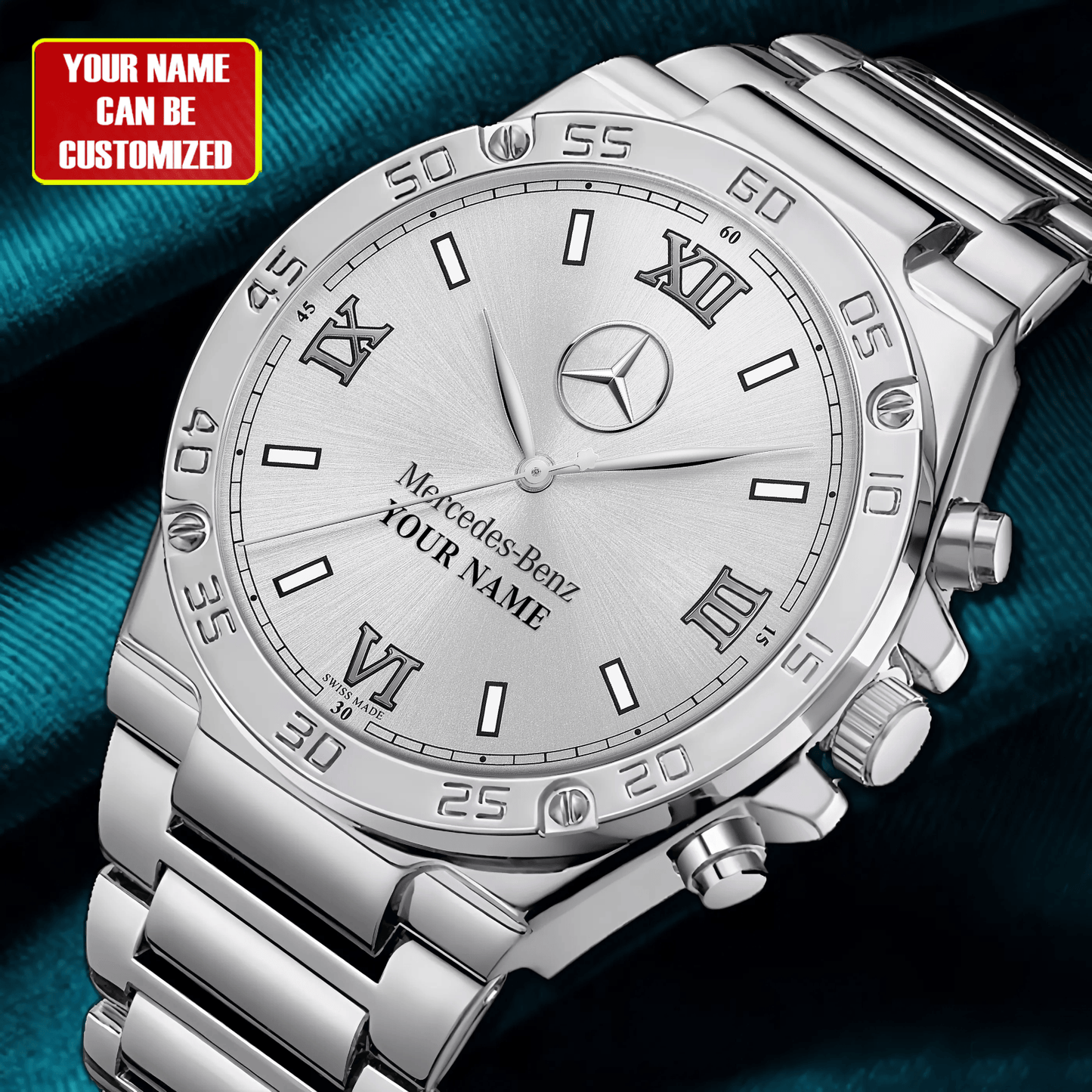 Personalized Merc Montblanc Tradition Date Luxury Dial Steel Watch Q130503