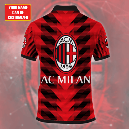 Personalized AC Milan 3D Full Printing Set ,AC Milan Shirt , Hoodie , Short , Polo ,hawaii V3