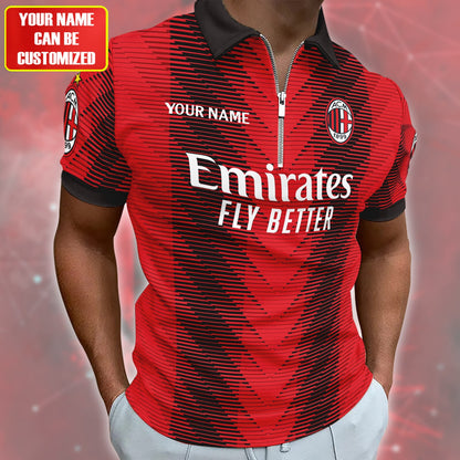 Personalized AC Milan 3D Full Printing Set ,AC Milan Shirt , Hoodie , Short , Polo ,hawaii V3