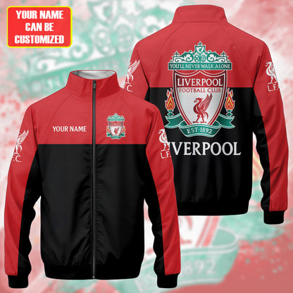 Personalized Liverpool Zipper Stand Collar Jacket & Sweatpants Set V3