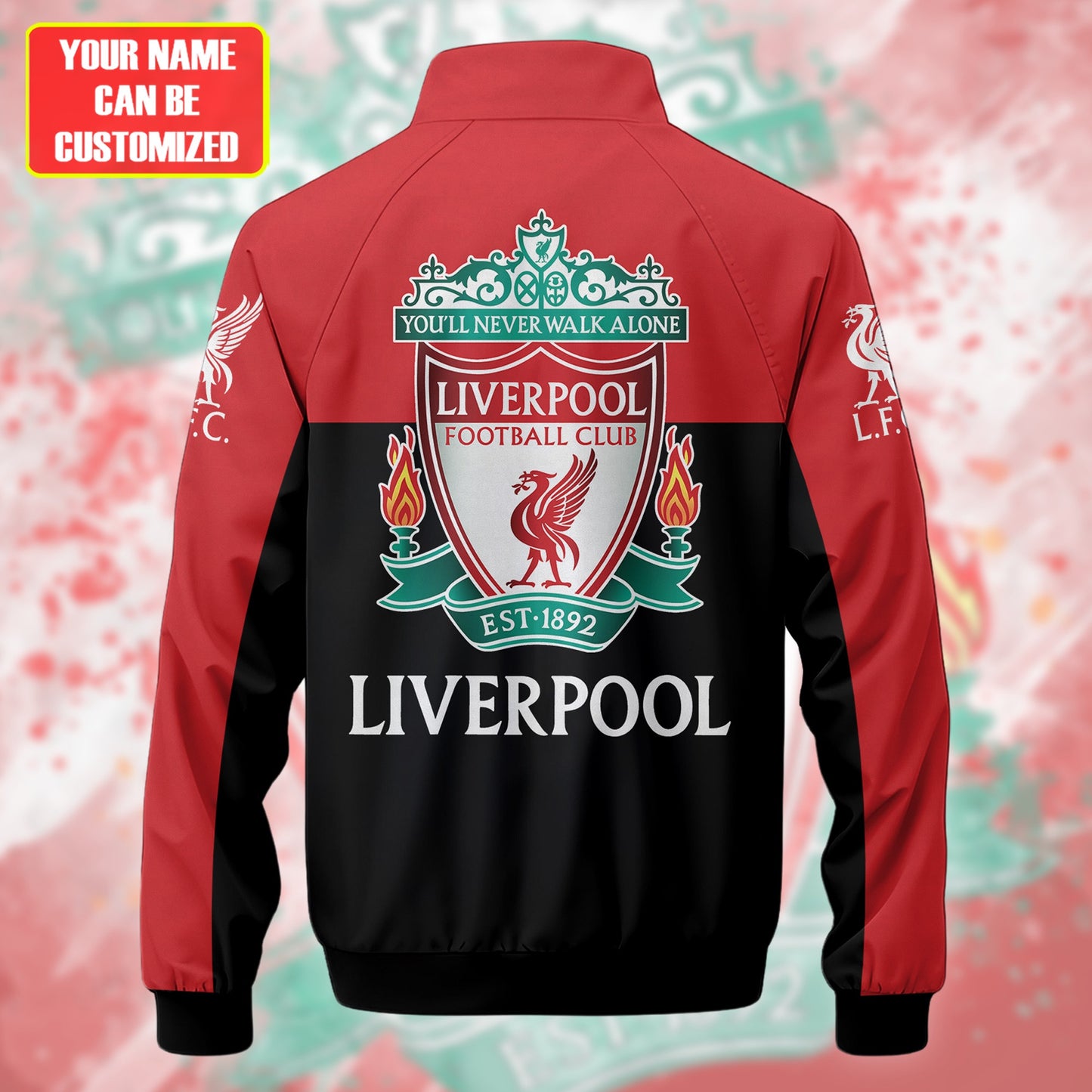 Personalized Liverpool Zipper Stand Collar Jacket & Sweatpants Set V3