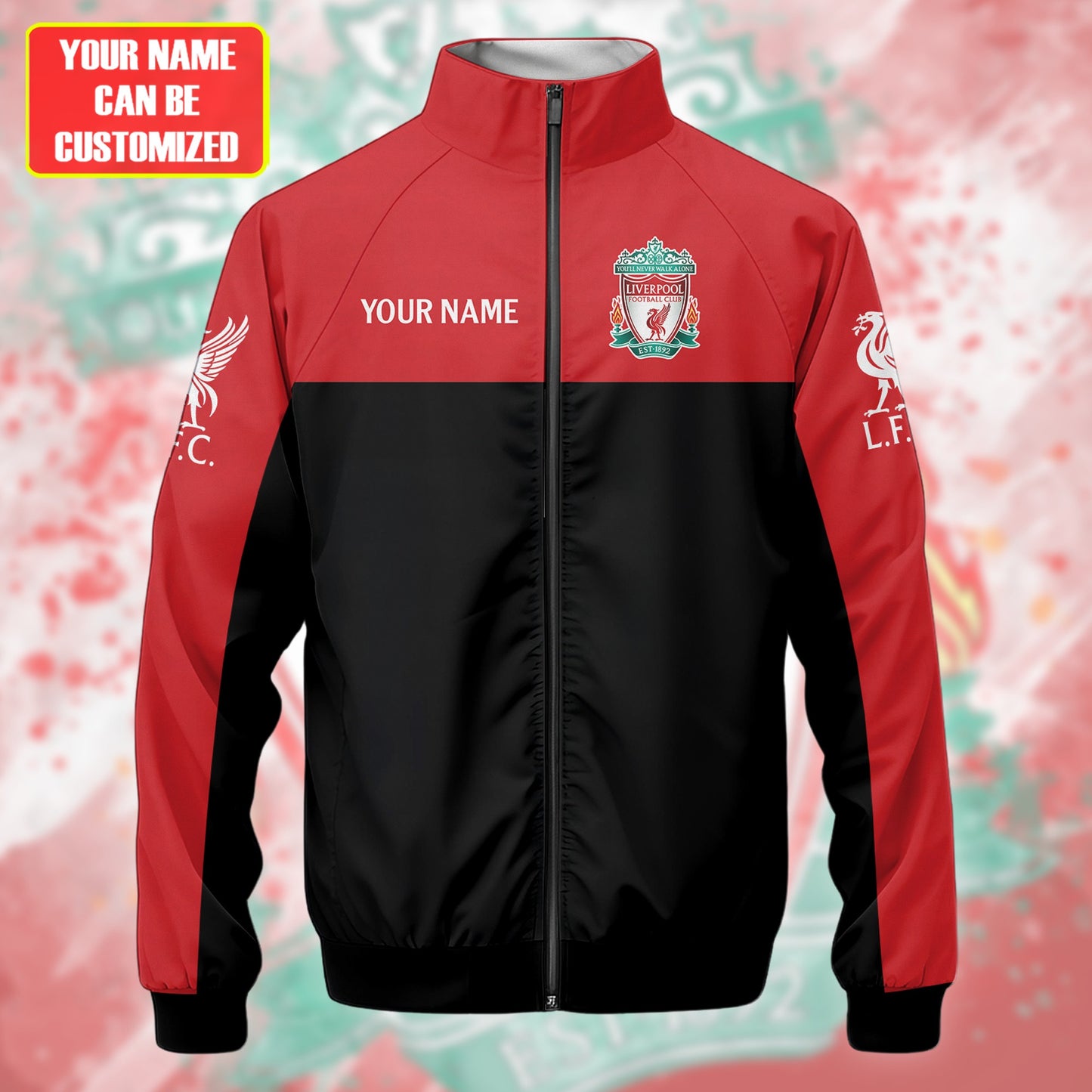 Personalized Liverpool Zipper Stand Collar Jacket & Sweatpants Set V3
