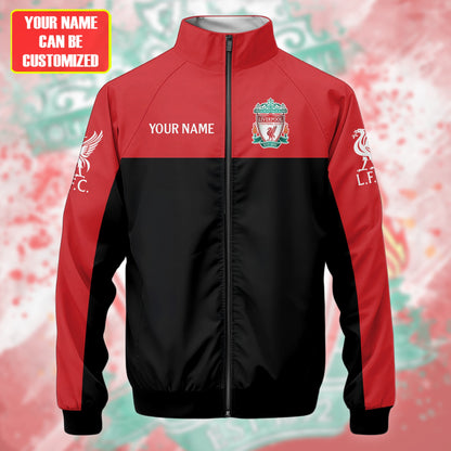 Personalized Liverpool Zipper Stand Collar Jacket & Sweatpants Set V3