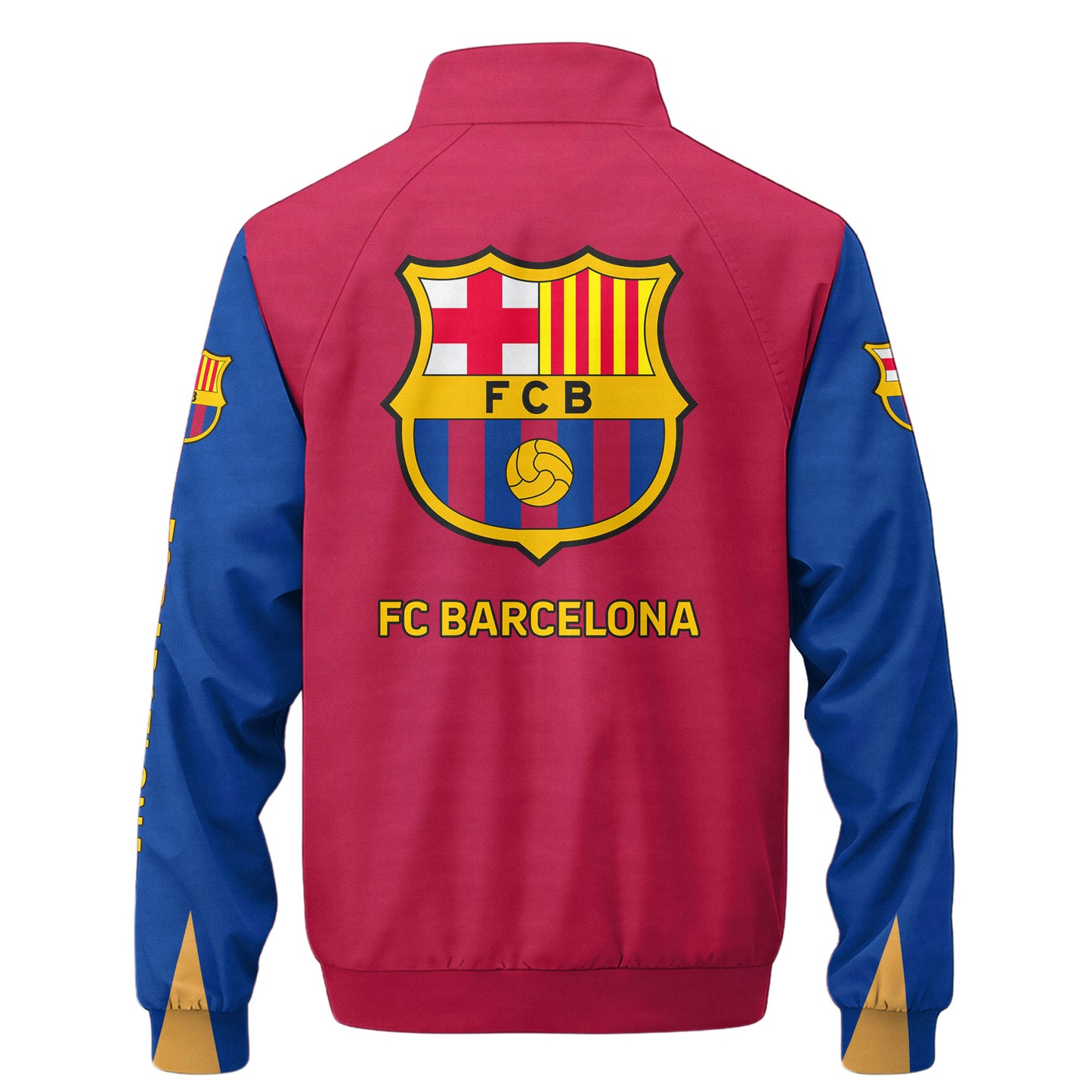 Personalized Barcelona FC Zipper Stand Collar Jacket & Sweatpants V6