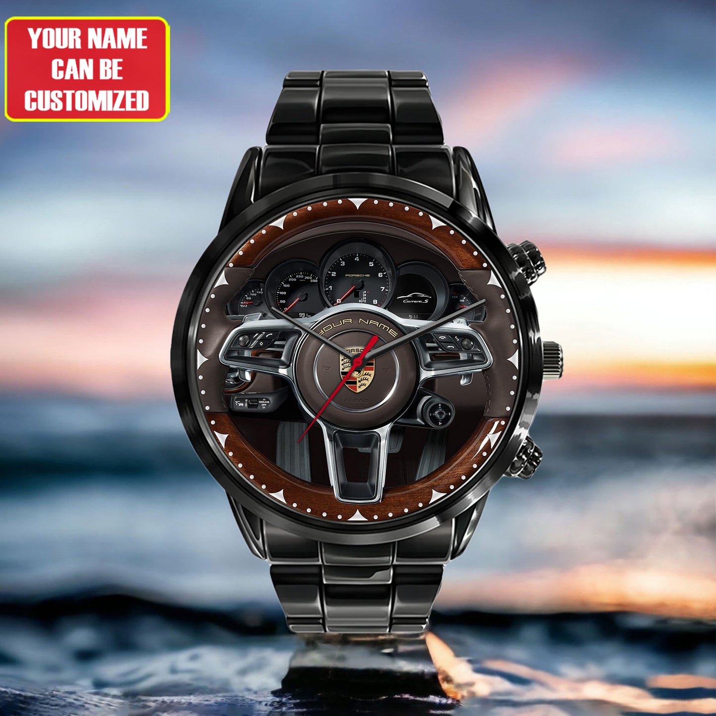 Personalized Pors Luxury Stainless Steel Watch