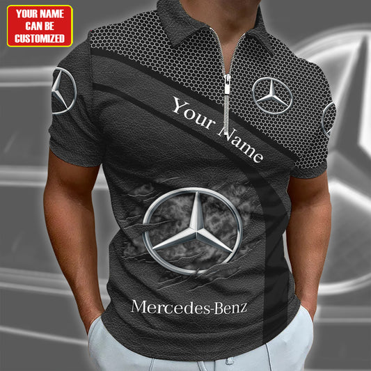 Personalized Mercedes 3D Zipper Polo, Hoodie , Short , Polo , hawaii