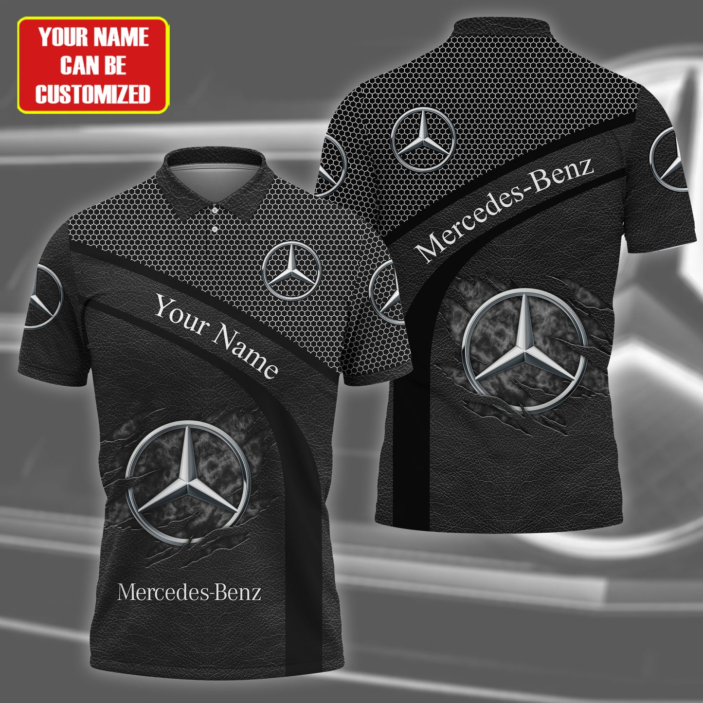 Personalized Mercedes 3D Zipper Polo, Hoodie , Short , Polo , hawaii