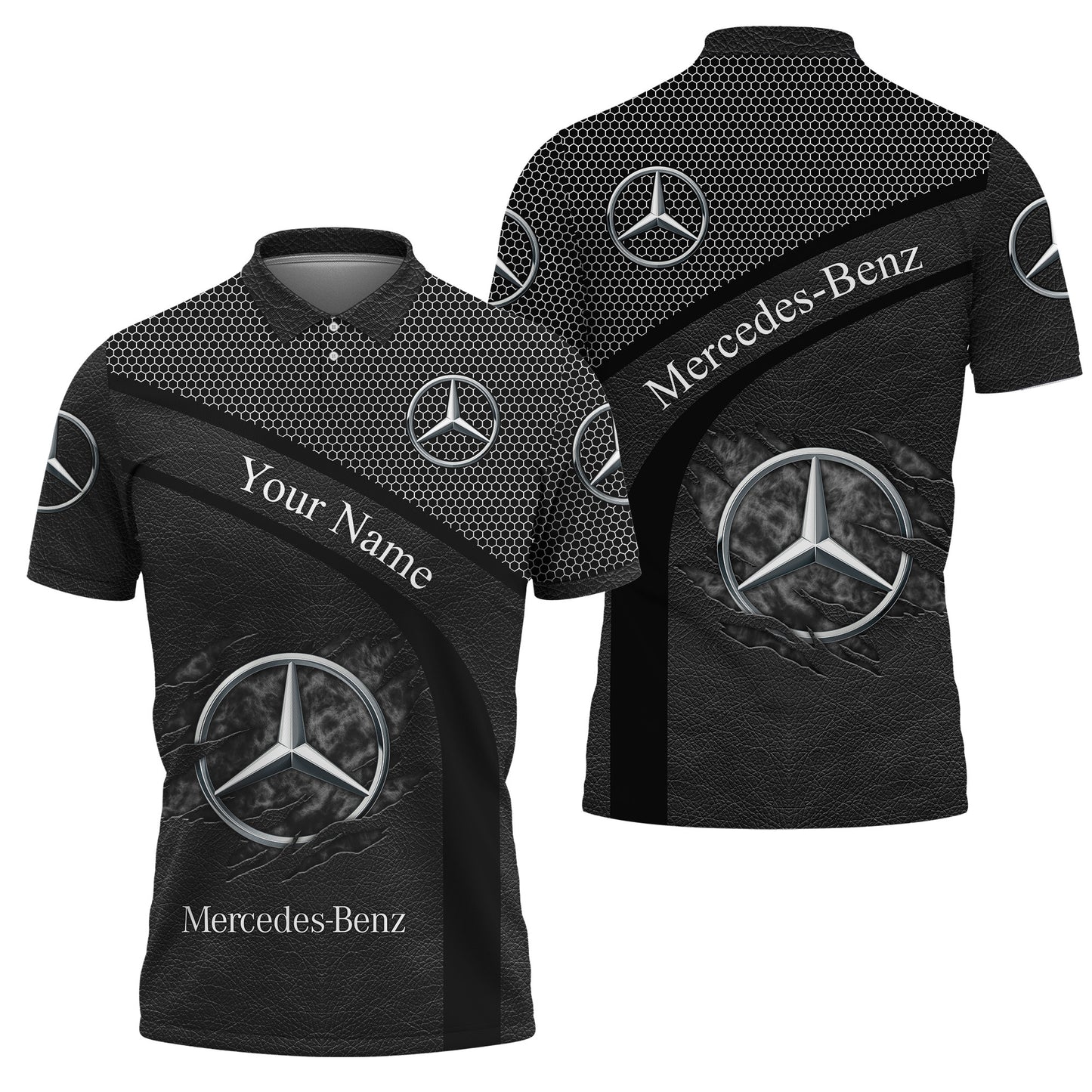 Personalized Mercedes 3D Zipper Polo, Hoodie , Short , Polo , hawaii
