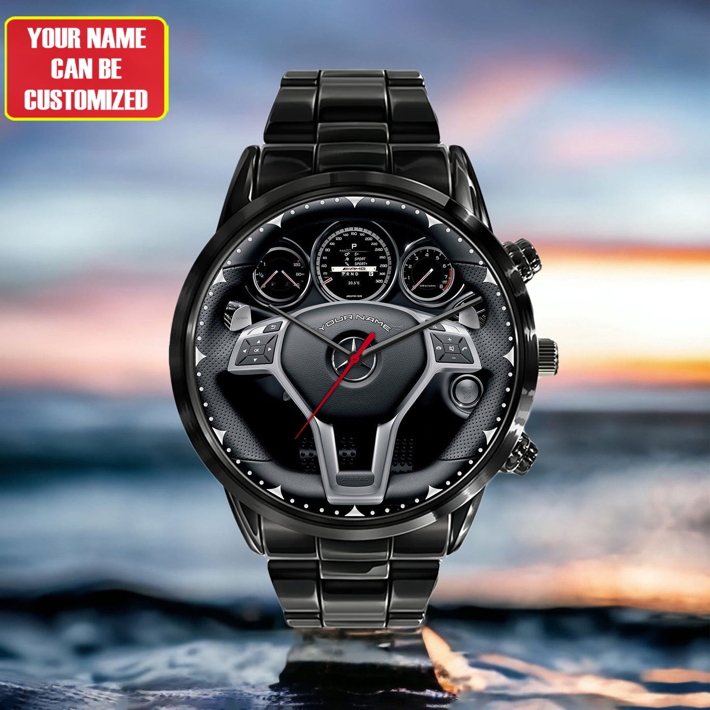 Personalized Merc Luxury Cockpit Stainless Steel Watch