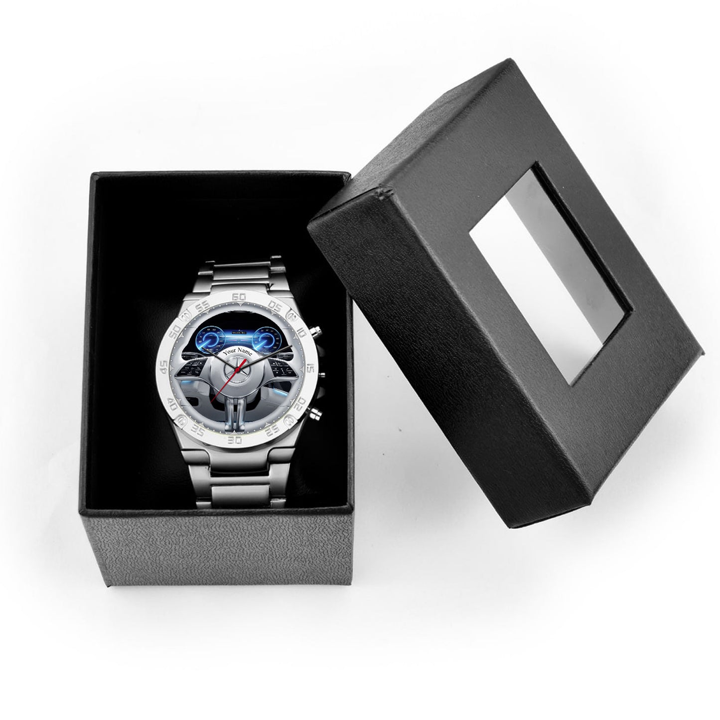 Personalized Merc Luxury Dial Steel Watch