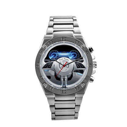 Personalized Merc Luxury Dial Steel Watch
