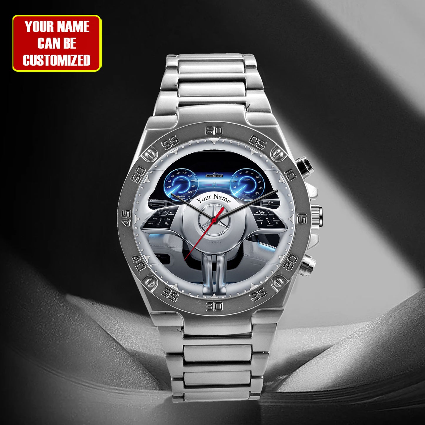 Personalized Merc Luxury Dial Steel Watch
