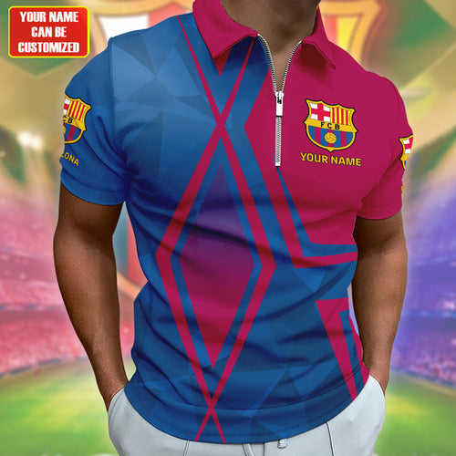 Personalized Barcelona 3D Full Printing Set , Barcelona FC Shirt , Barcelona Set , Zipper Polo, Hoodie , Short , Polo , hawaii