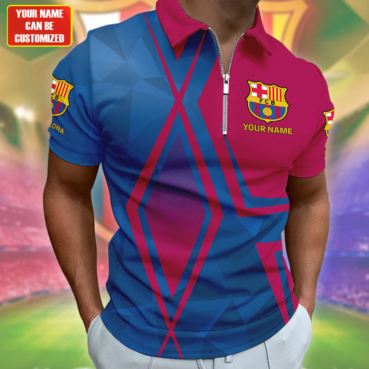 Personalized Barcelona 3D Full Printing Set , Barcelona FC Shirt , Barcelona Set , Zipper Polo, Hoodie , Short , Polo , hawaii