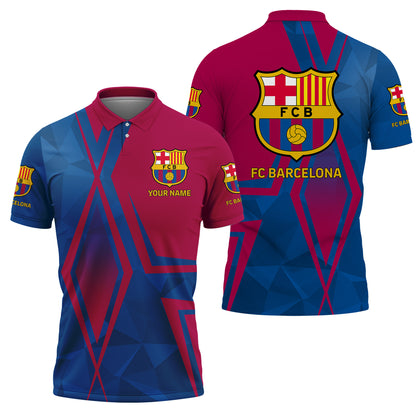 Personalized Barcelona 3D Full Printing Set , Barcelona FC Shirt , Barcelona Set , Zipper Polo, Hoodie , Short , Polo , hawaii