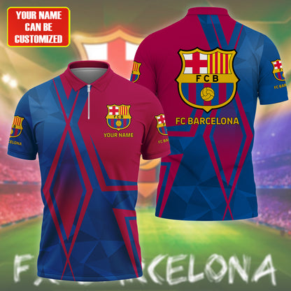 Personalized Barcelona 3D Full Printing Set , Barcelona FC Shirt , Barcelona Set , Zipper Polo, Hoodie , Short , Polo , hawaii