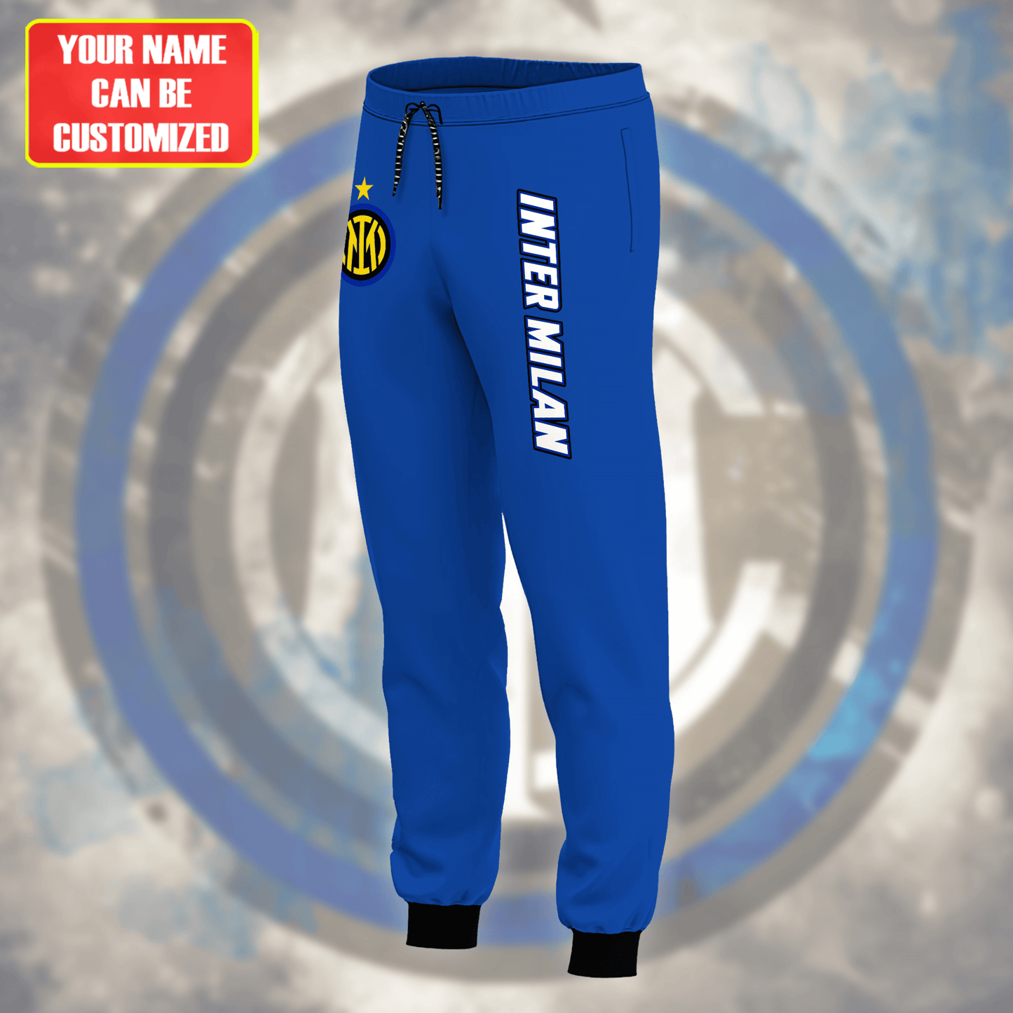 Personalized Inter Milan Zipper Stand Collar Jacket & Sweatpants