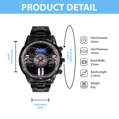 Personalized Merc Cockpit Luxury Stainless Steel Watch