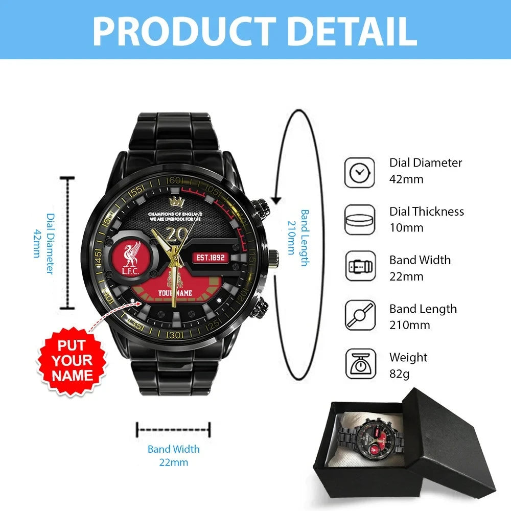 Personalized Liverpool Champion Luxury Stainless Steel Watch V2