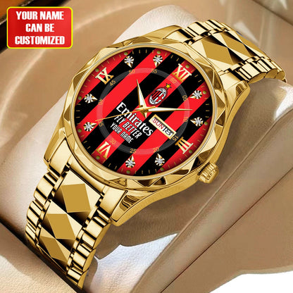 Personalized AC Milan Uniform Alloy Charley Watch