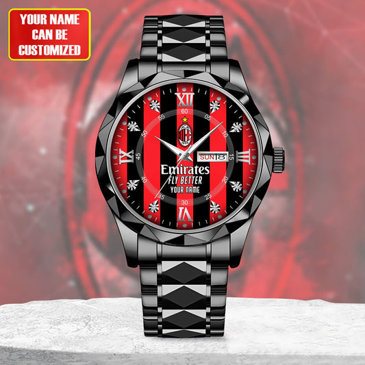 Personalized AC Milan Uniform Alloy Charley Watch