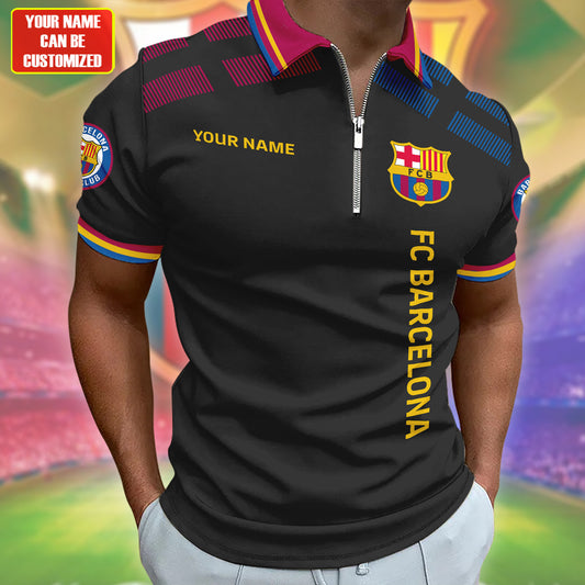 Personalized Barcelona FC 3D Full Printing Set , Barcelona FC Shirt , Barcelona Set , Zipper Polo, Hoodie , Short , Polo , hawaii V3