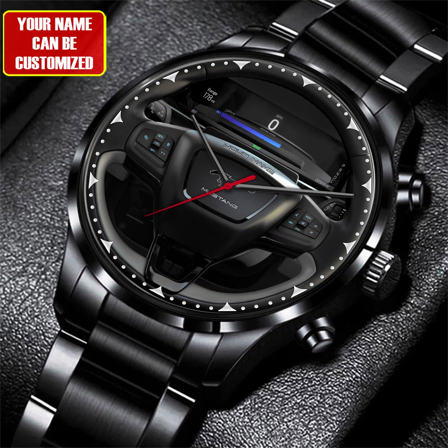 F Mustang Cockpit Luxury Dial Steel Watch