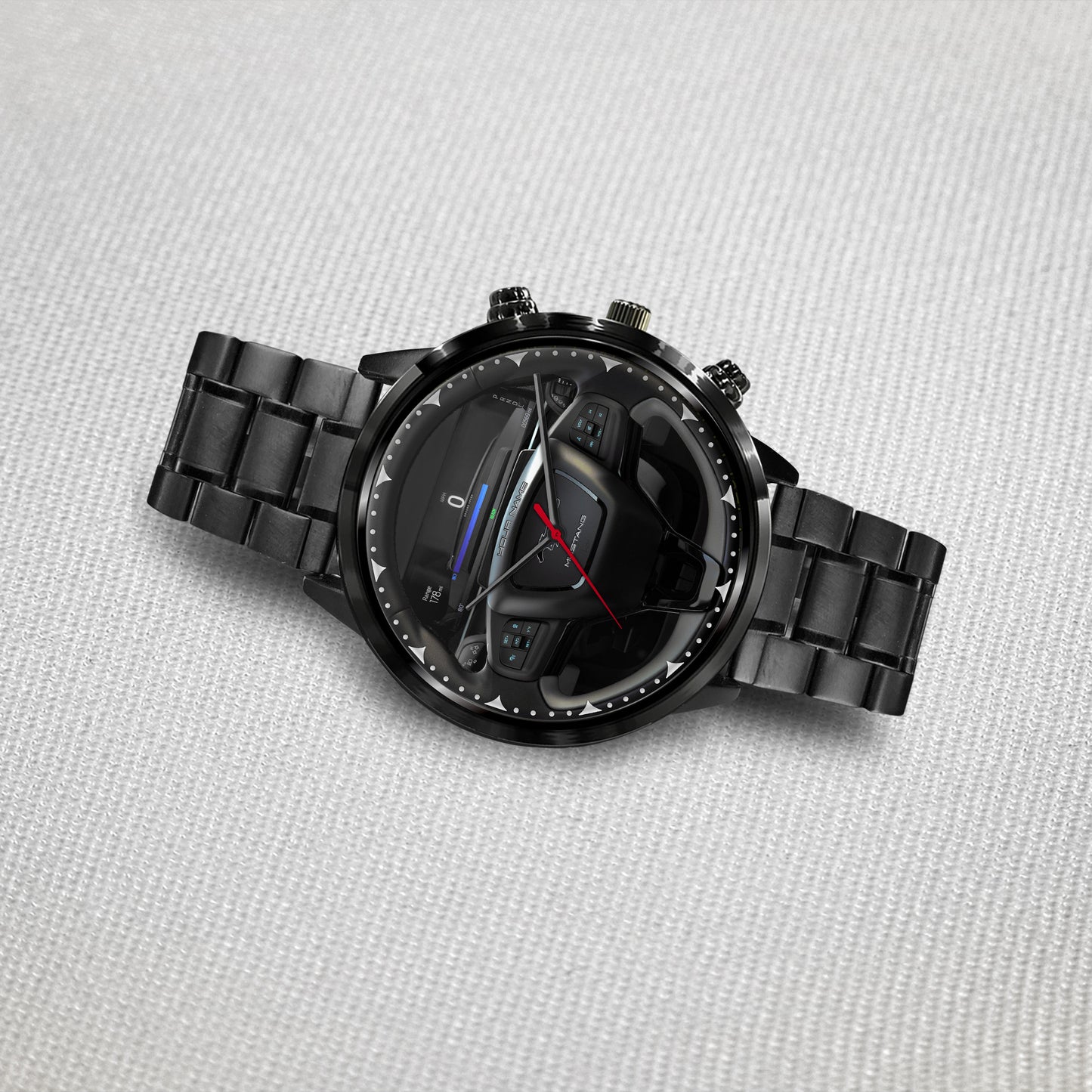 F Mustang Cockpit Luxury Dial Steel Watch