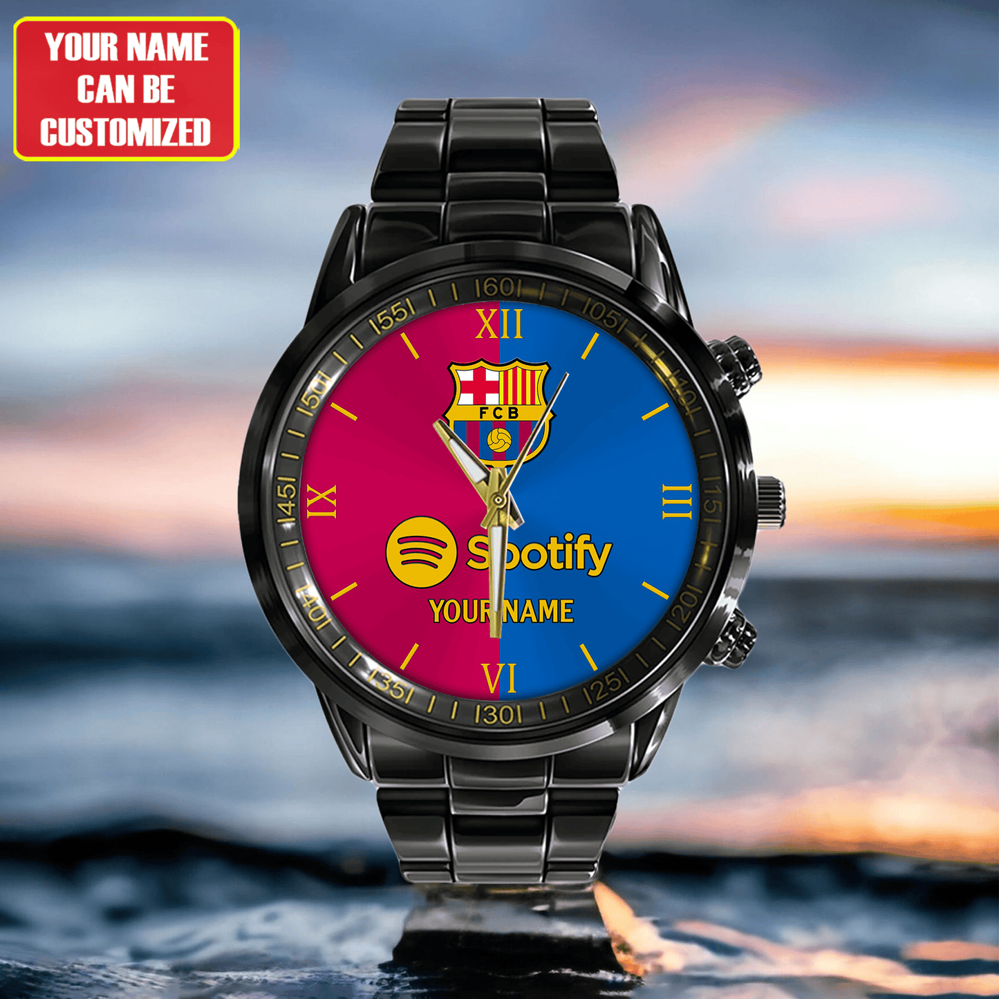 Barcelona FC Luxury Stainless Steel Watch