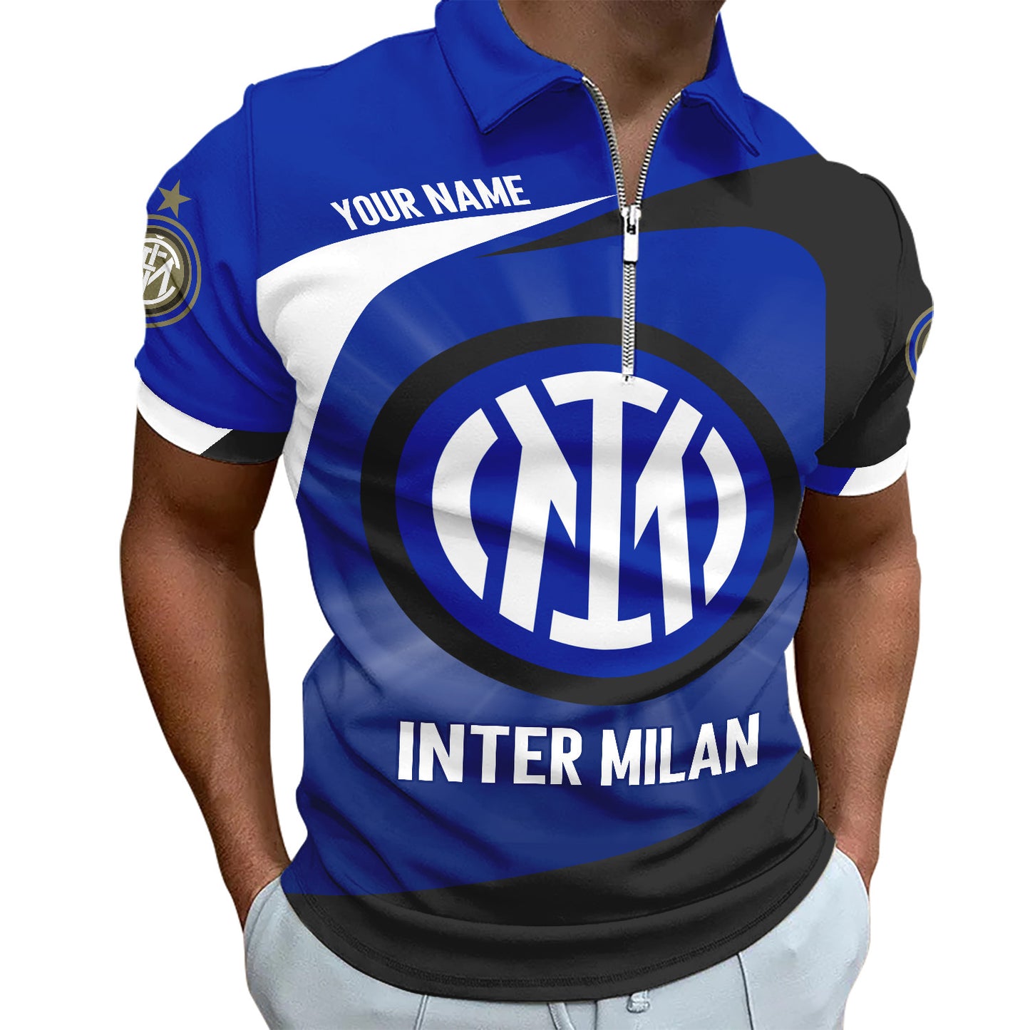 Personalized Inter Milan 3D Full Printing Set , Inter Milan Shirt , Inter Milan Set , Zipper Polo, Hoodie , Short , Polo , hawaii V3