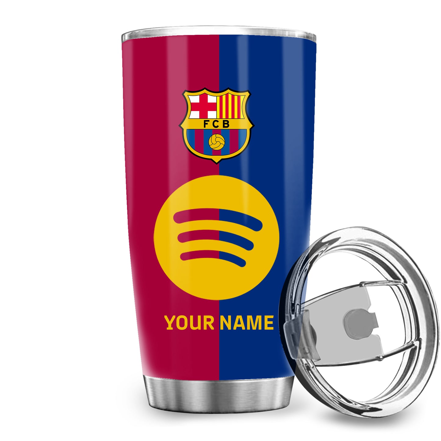 Personalized Barcelona Uniform Stainless Tumbler 20oz 30oz Cup