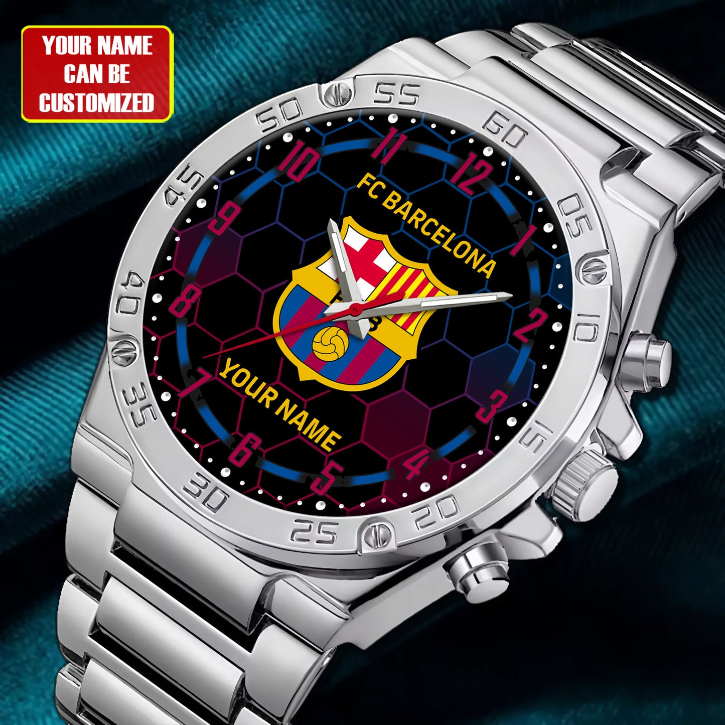 Personalized Barcelona Luxury Dial Steel Watch