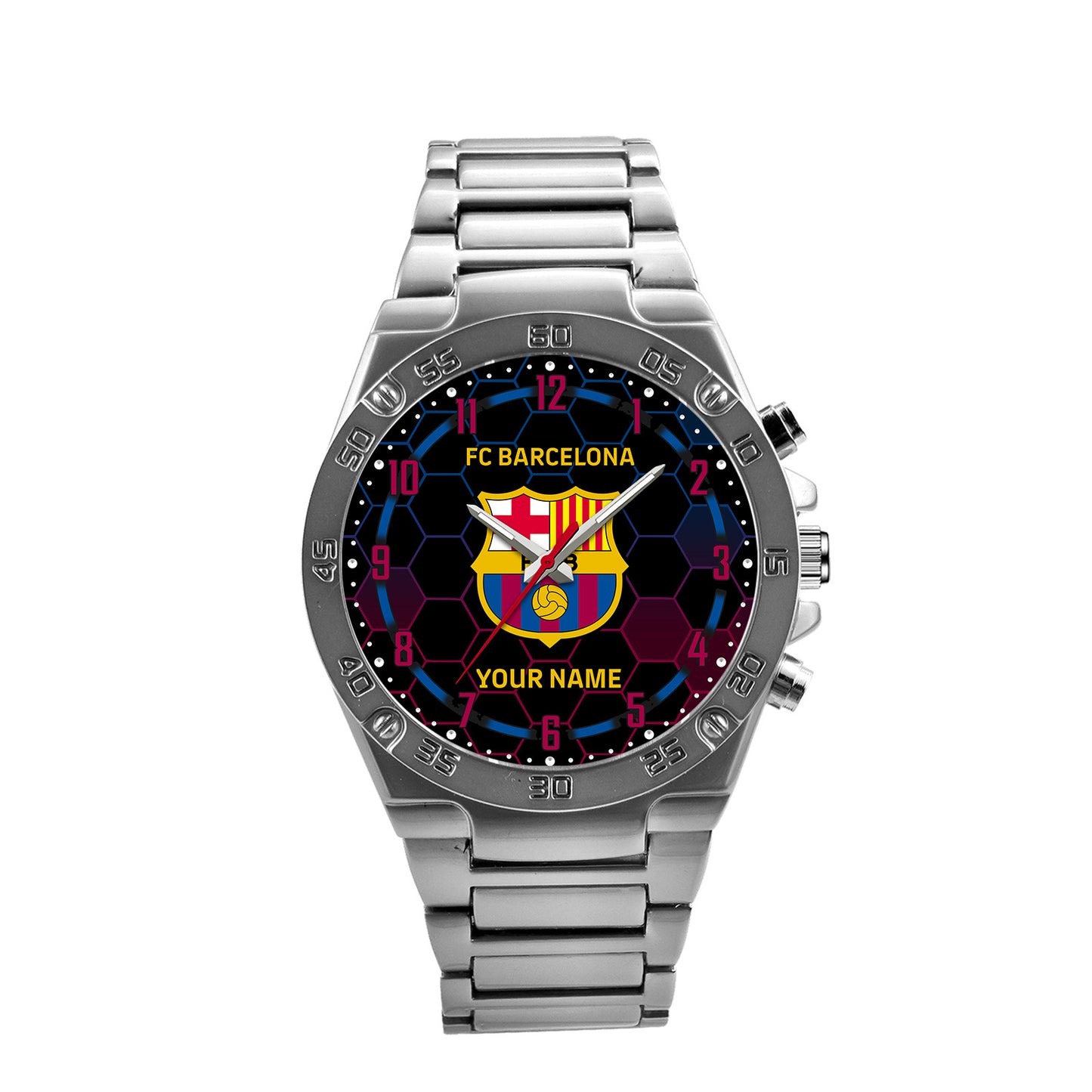 Personalized Barcelona Luxury Dial Steel Watch
