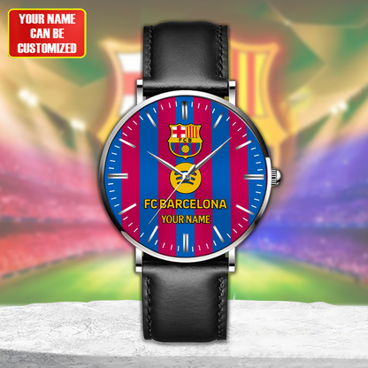 Personalized Barcelona Sport Leather Watch