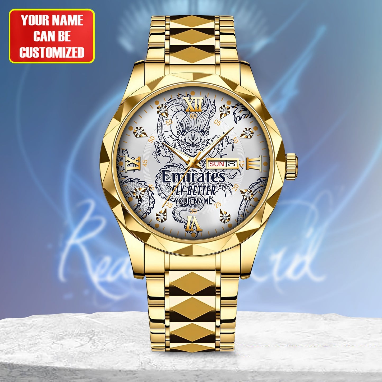 Personalized Real Madrid Dragon Luxury Alloy Charley Watch