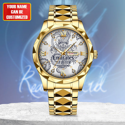 Personalized Real Madrid Dragon Luxury Alloy Charley Watch