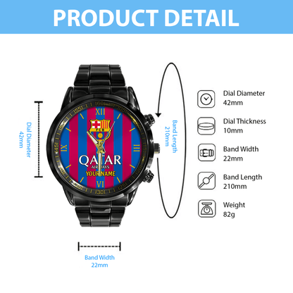Barcelona FC Luxury Stainless Steel Watch V2