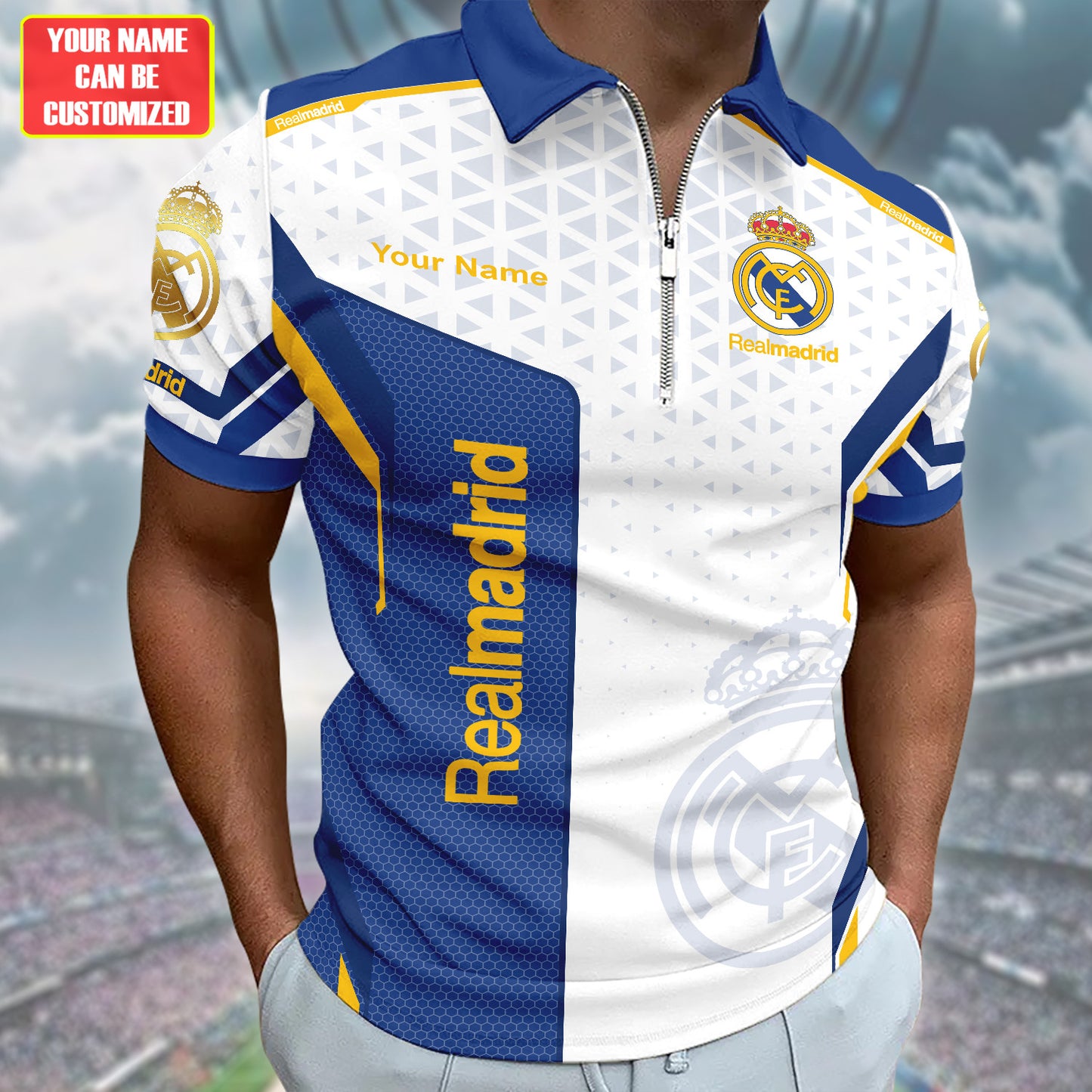 Personalized Real Madrid 3D Full Printing Set , Real Madrid Shirt , Hoodie , Short , Polo ,hawaii V16