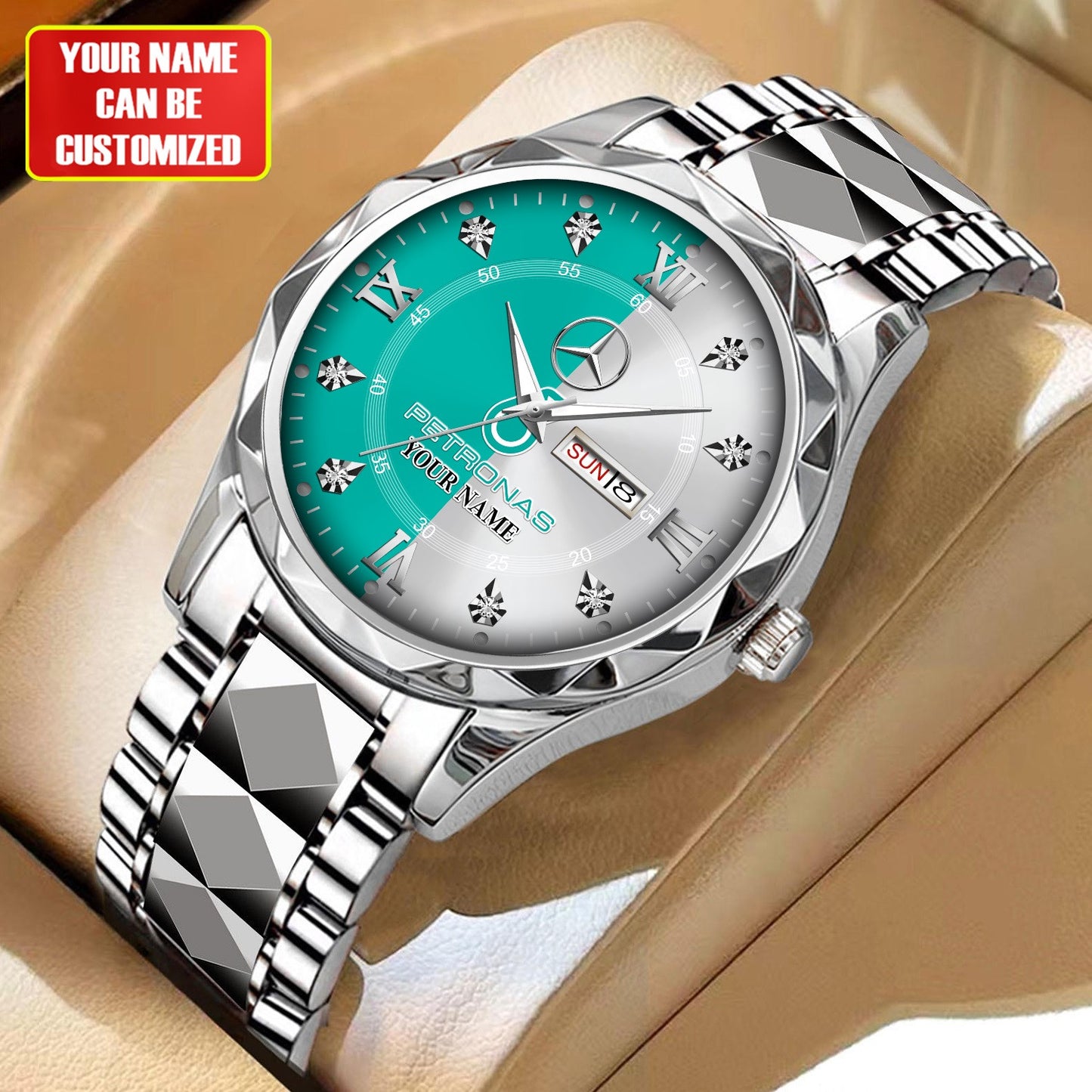 Personalized Merc AMG Petronas Alloy Charley Watch