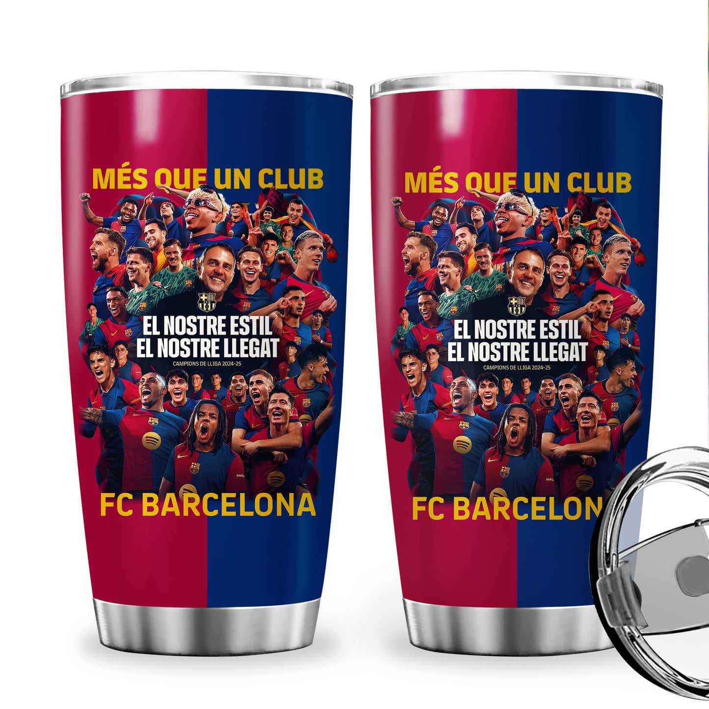 Personalized Barcelona Champions Stainless Tumbler 20oz 30oz Cup