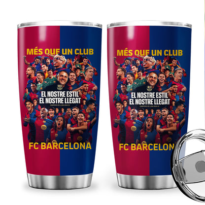 Personalized Barcelona Champions Stainless Tumbler 20oz 30oz Cup