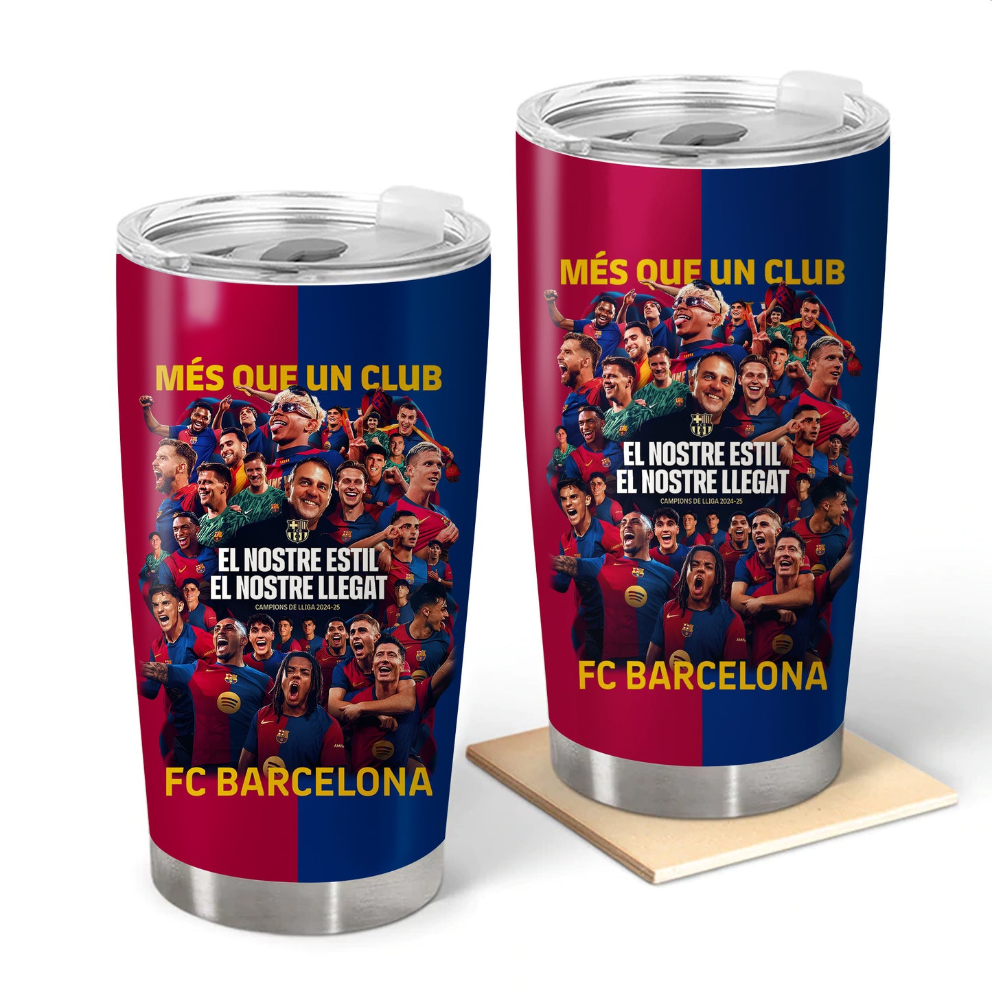 Personalized Barcelona Champions Stainless Tumbler 20oz 30oz Cup